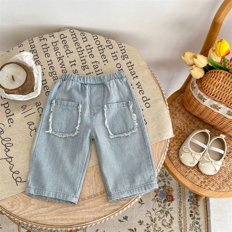Vaqueros para bebé y niña - Pantalones casuales de primavera - imagen 3