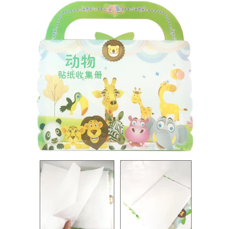 Álbum de pegatinas de zoológico infantil manual de aprendizaje temprano - imagen 3