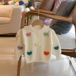 Milangel suéter de punto para niña con corazón – Graduación