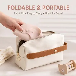 Baberos de silicona plegables para bebés – toallas para la saliva