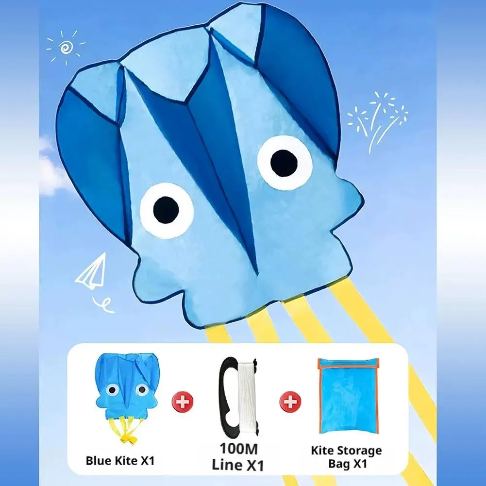 Cometa infantil pulpo suave para exteriores, juego familiar de vuelo - imagen 5