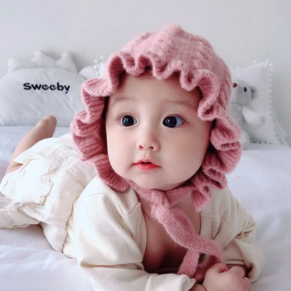 Gorro infantil de lana con capucha y protección de orejas para niña - imagen 5