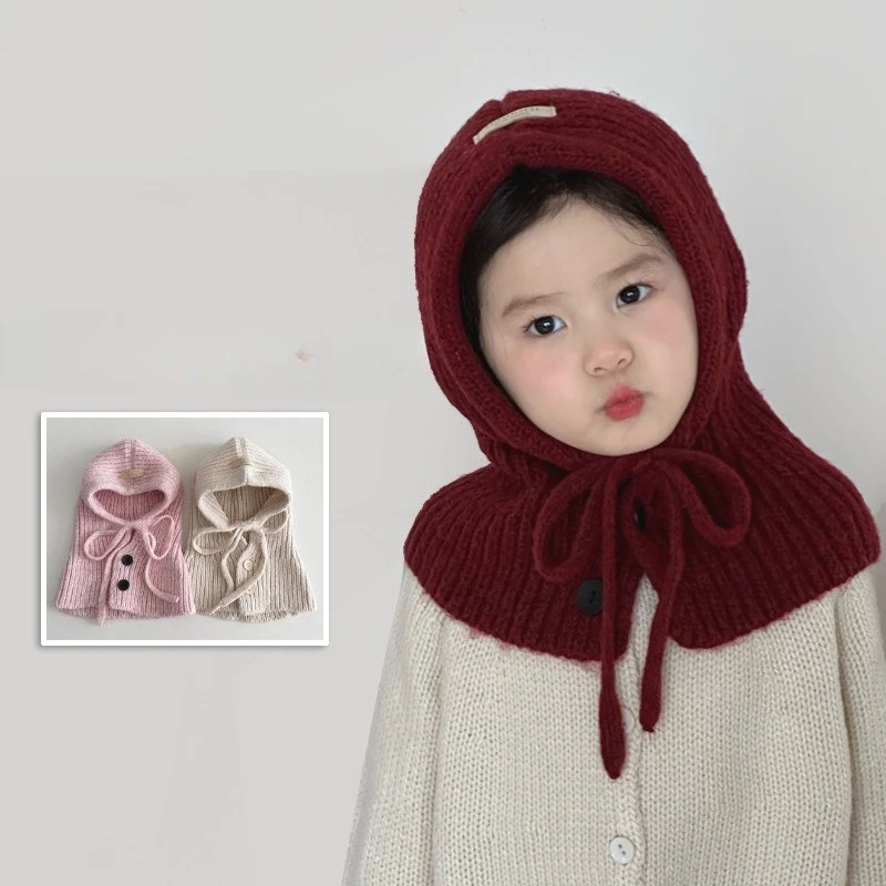 Gorro infantil coreano con protección de orejas y cuello - imagen 2