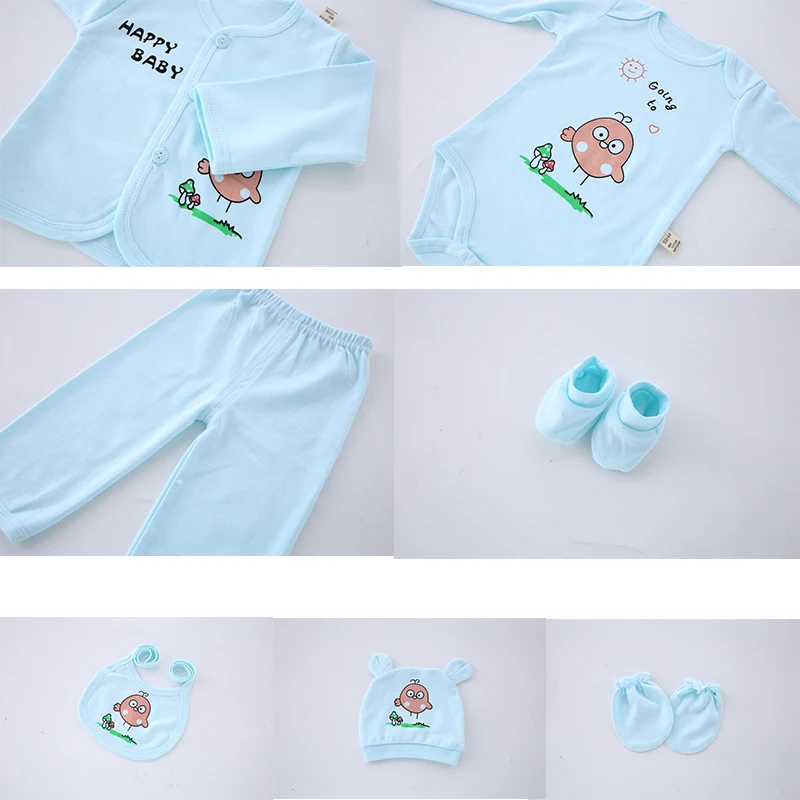 Conjunto ropa algodón bebé niña 0-3 meses – Mono pájaros y pantalones - imagen 3