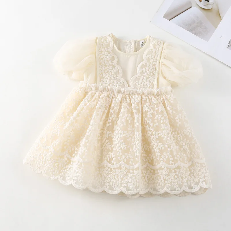 Vestido de encaje MILANCEL para niña – Elegante manga corta verano - imagen 5