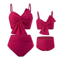 Traje de baño a juego madre e hija, sin mangas, verano