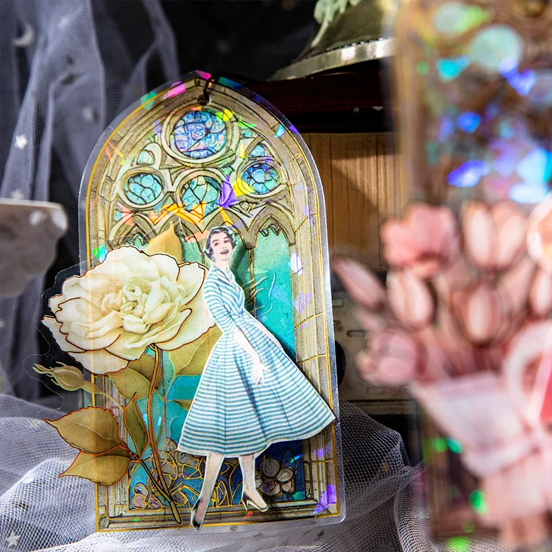 Pegatinas vintage góticas para ventanas de vidrio tintado - imagen 4