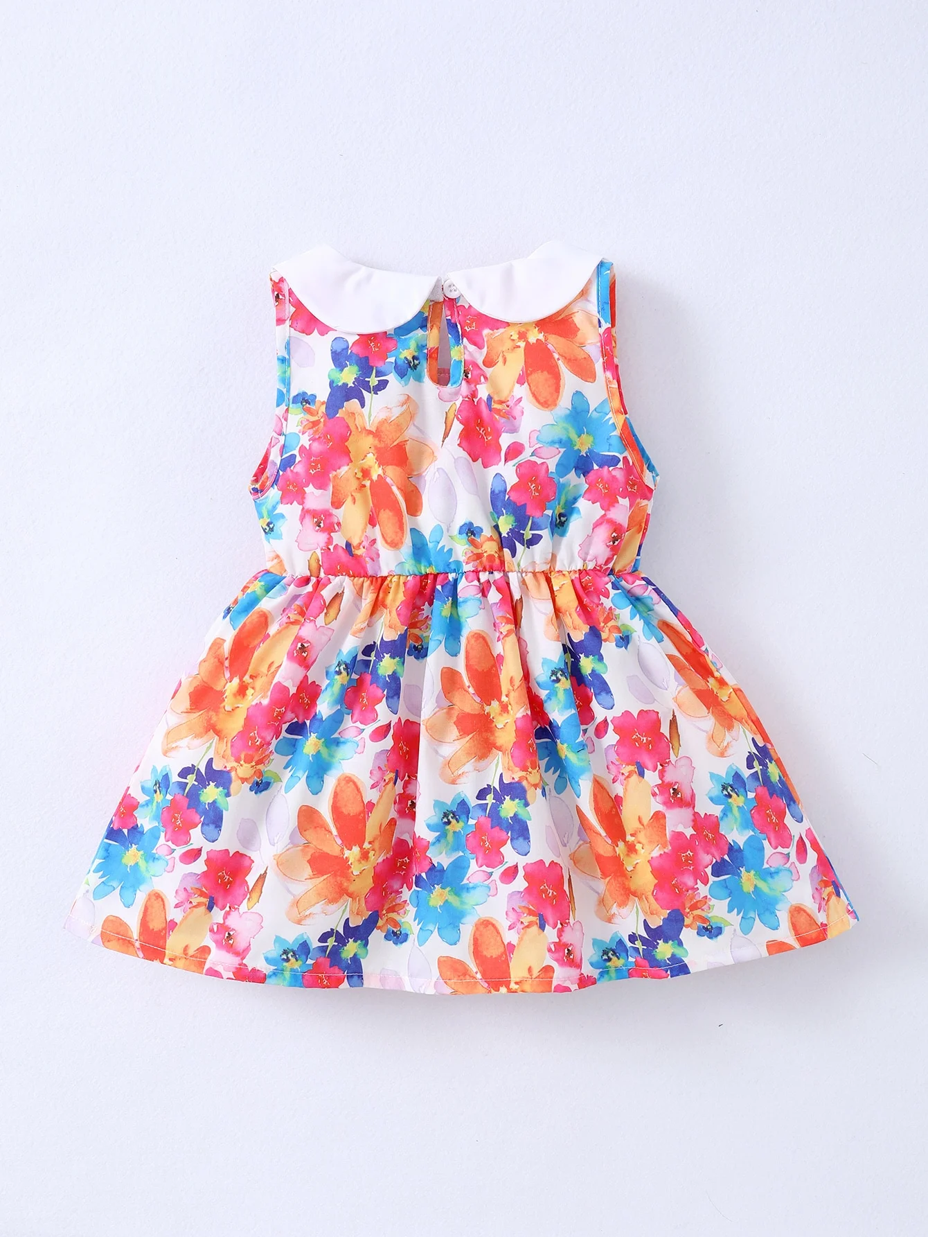 Vestido de verano floral sin mangas para niña, falda princesa