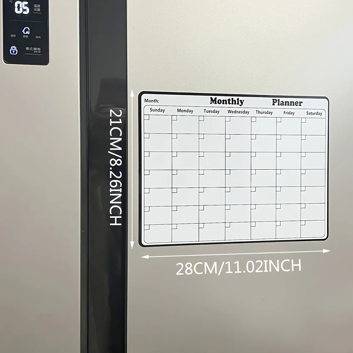 Calendario mensual magnético para cocina – Pizarra organizativa familiar - imagen 4