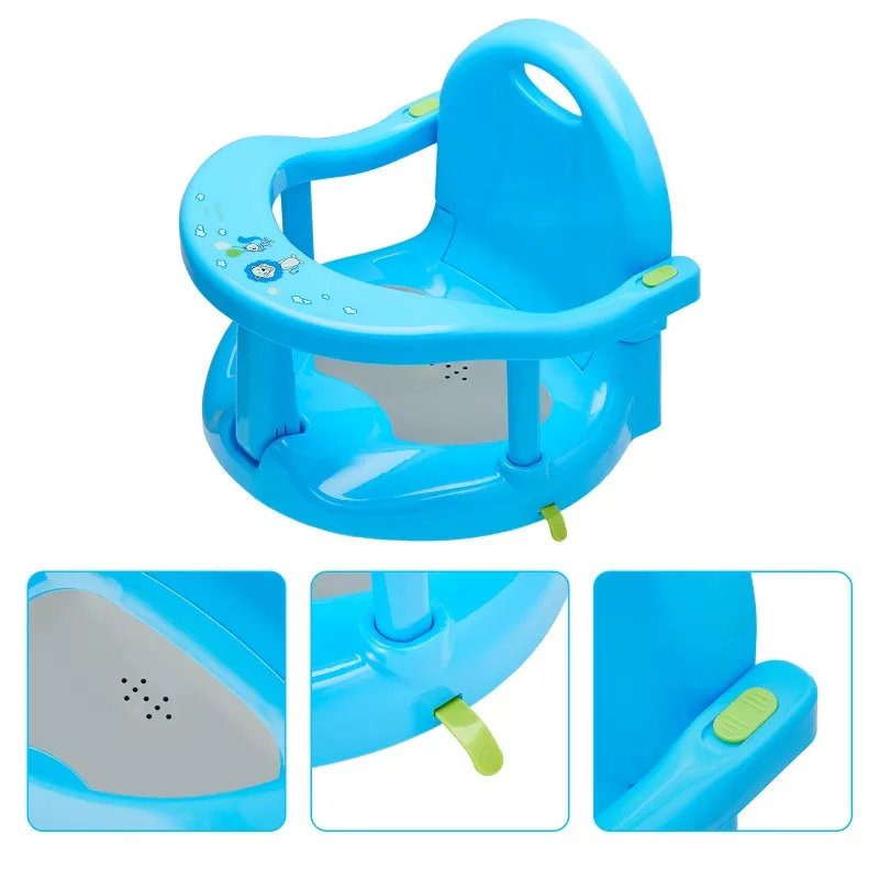 Asiento de baño plegable con ventosas para bebé y niños - imagen 4