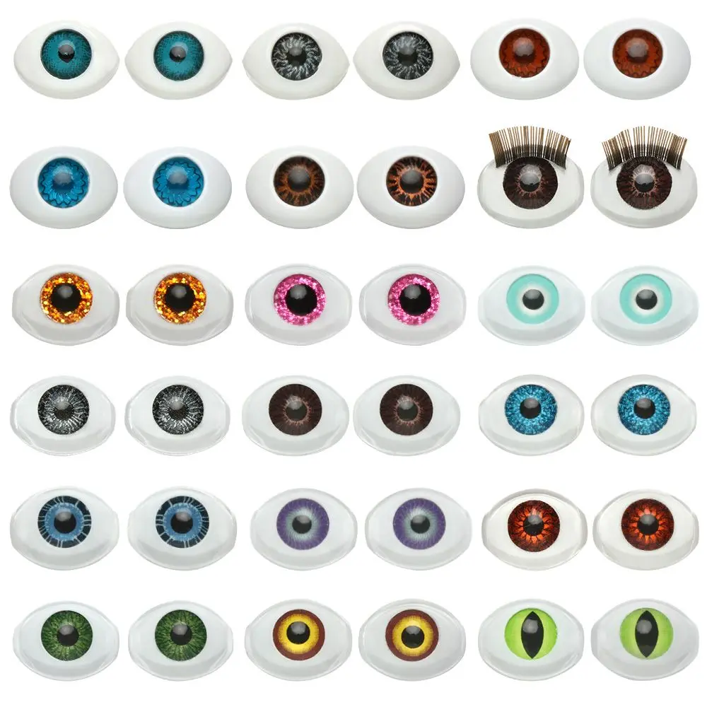 Ojos de muñeca Reborn ovalados – Acrílico realista - imagen 2