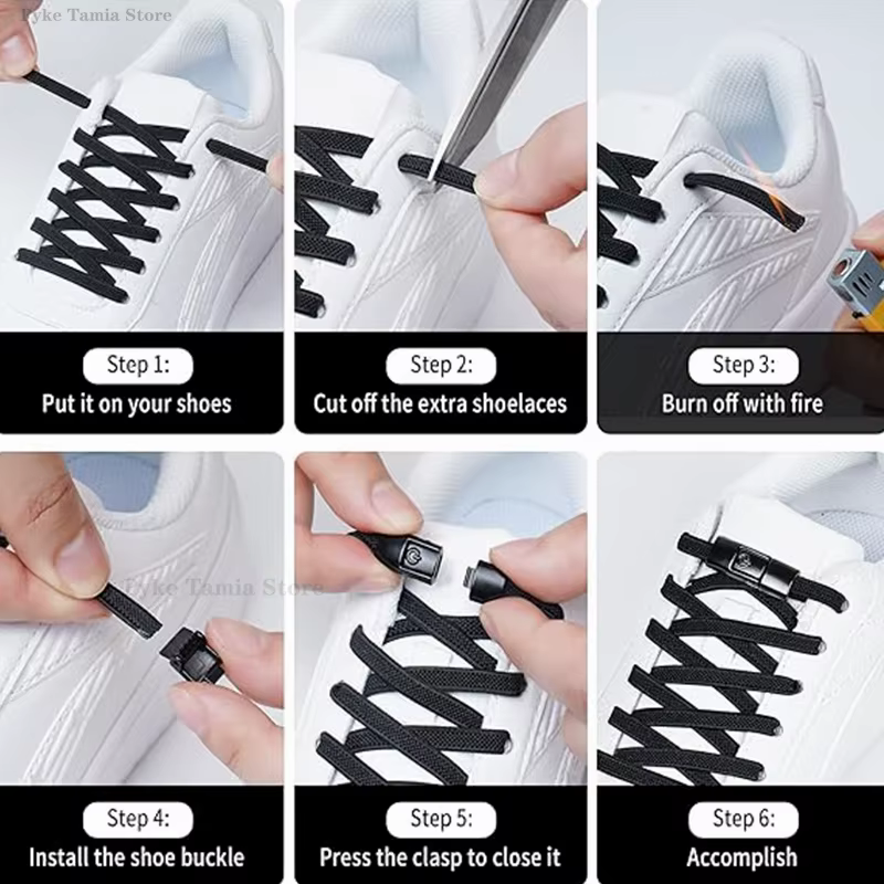 Cordones elásticos sin atar con bloqueo para zapatos infantiles - imagen 5