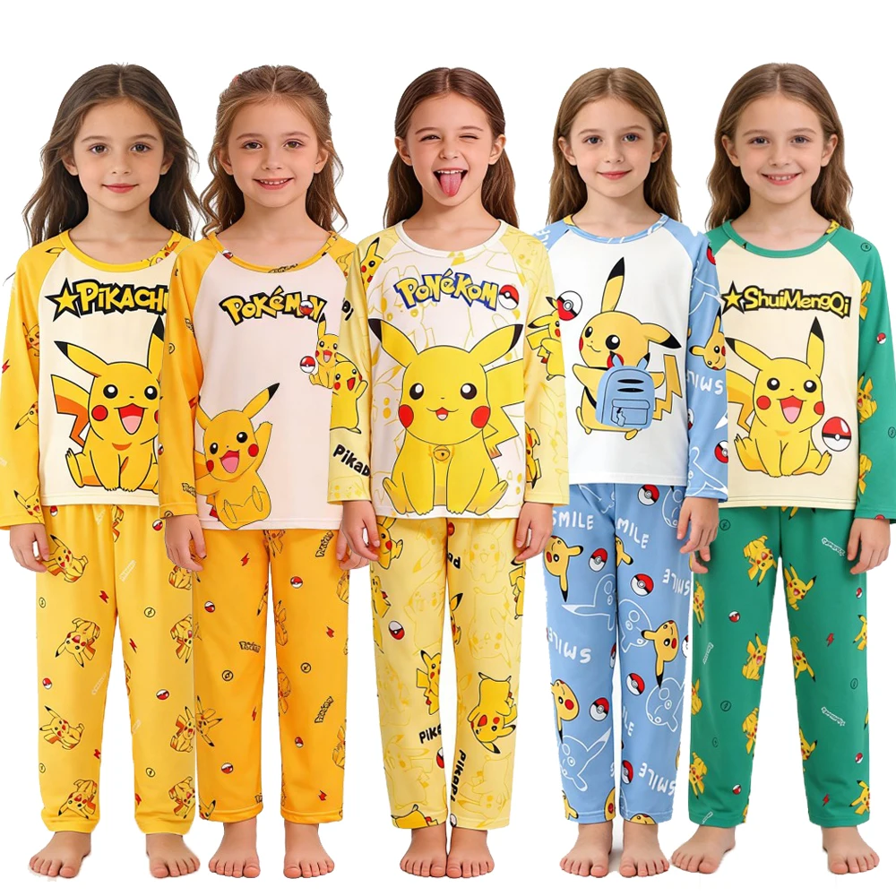 Pijamas infantiles de Pikachu de manga larga - suaves y cómodos - imagen 5