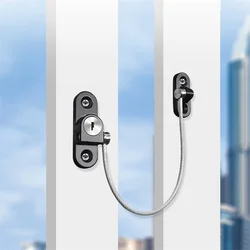 Bloqueo de seguridad para ventana bebé con cable acero inoxidable