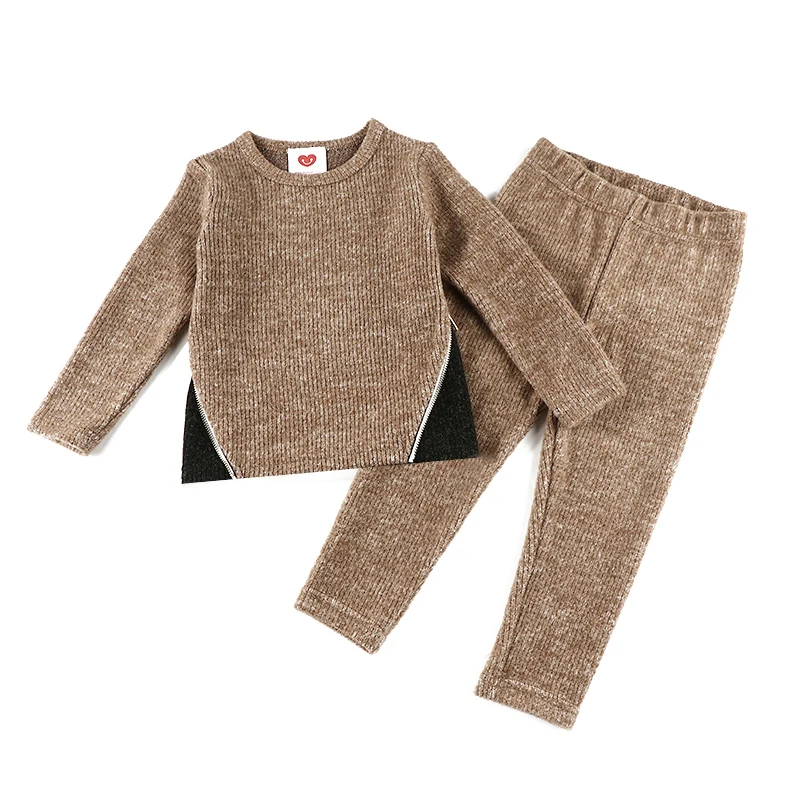 Conjunto de algodón acanalado para bebé y niño – Ideal para invierno - imagen 2