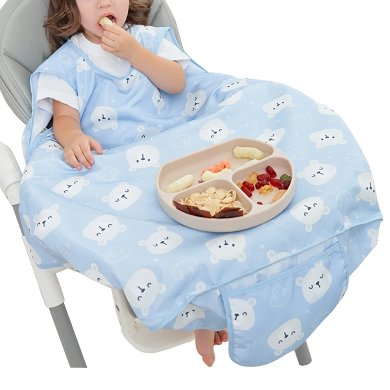 Babero delantal de autoalimentación para bebé – Cubierta protectora de mesa - imagen 2