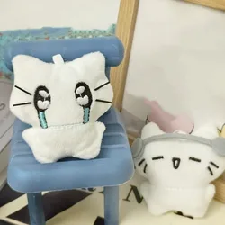 Llavero de gato con auriculares para bolso, dibujo animado