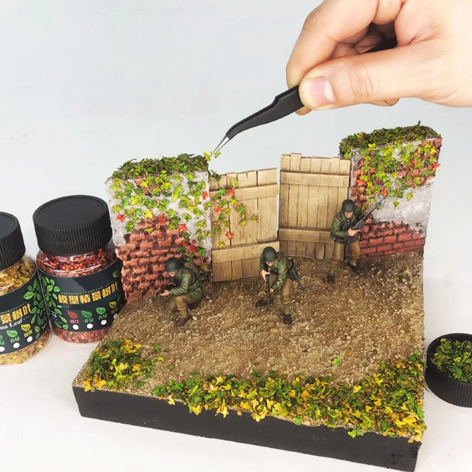 Hojas en miniatura para diorama de ferromodelismo y micropaisaje - imagen 4