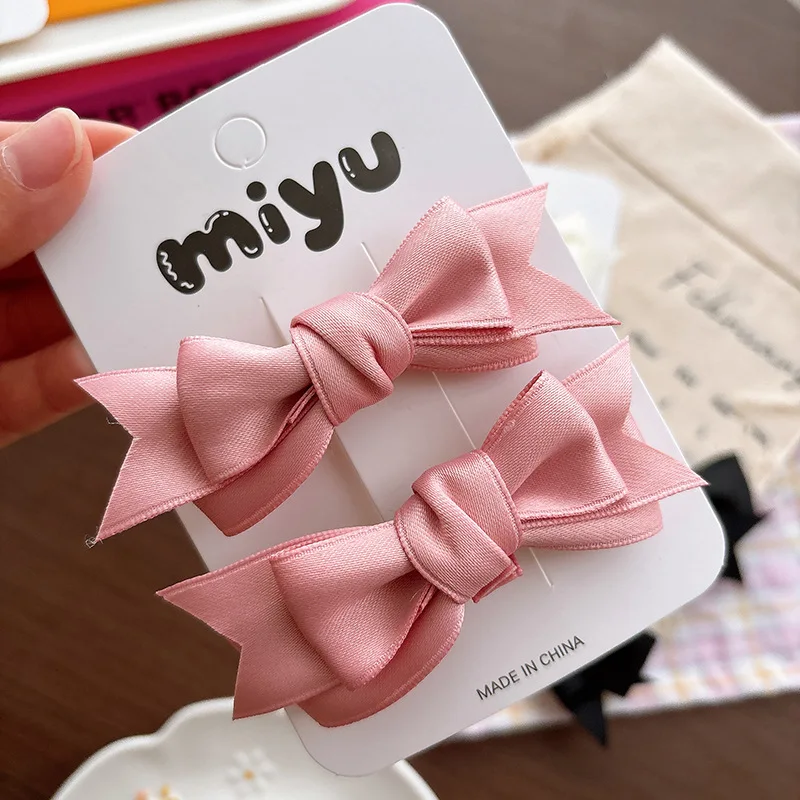 Pinza para el pelo de satén con lazo estilo ballet para niñas - imagen 3
