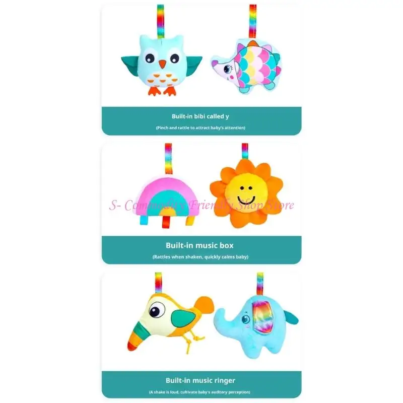 Sonajero de peluche suave para cuna, ideal para recién nacidos - imagen 5