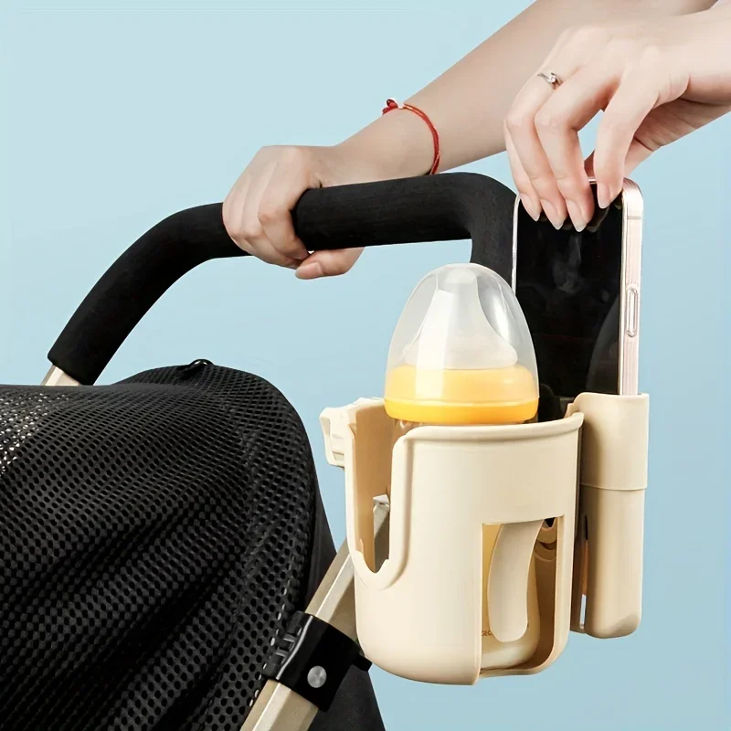 Portavasos para cochecito con soporte de teléfono y bebidas - imagen 4
