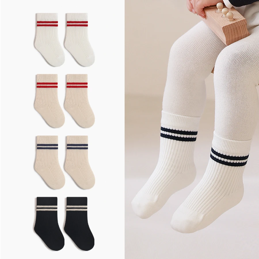 Calcetines deportivos de algodón suave a rayas para niño - imagen 5