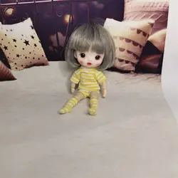 Ropa para muñeca Ob11: conjunto de camiseta y pantalones cortos a rayas