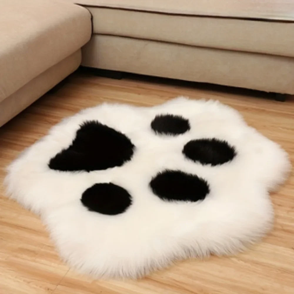 Alfombra pata de gato de felpa larga y suave para el hogar - imagen 4
