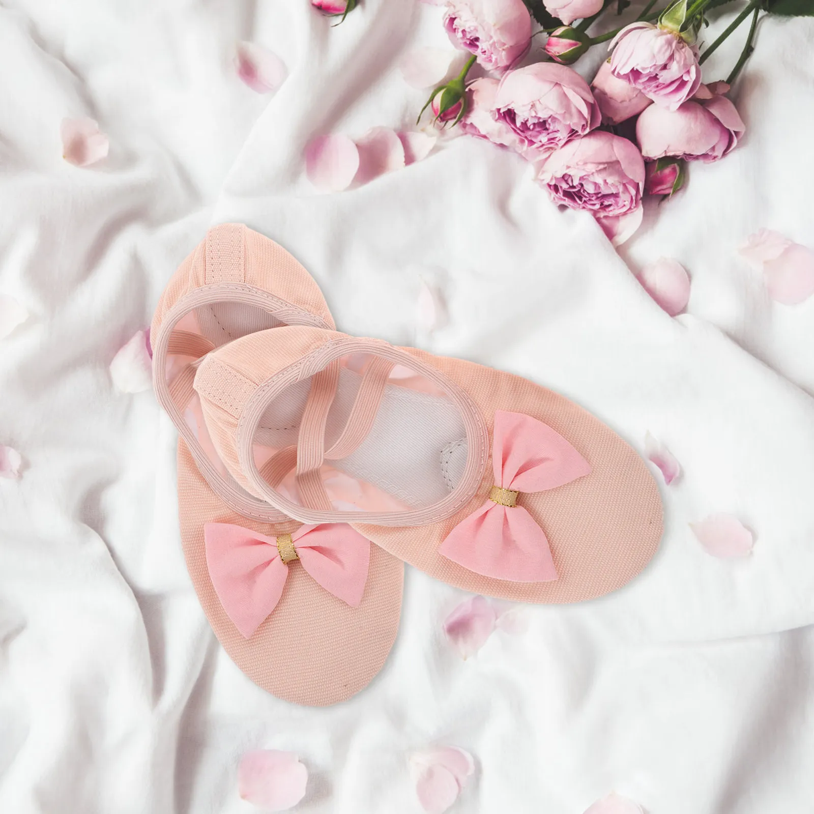 Zapatillas de ballet para niñas suela blanda y planta partida - imagen 3