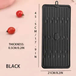 Estera enrollable de silicona antideslizante para secar platos