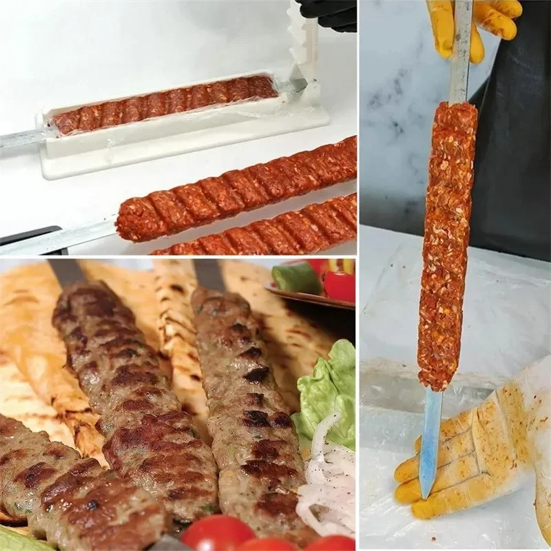 Prensa de kebab y brochetas reutilizable para barbacoa