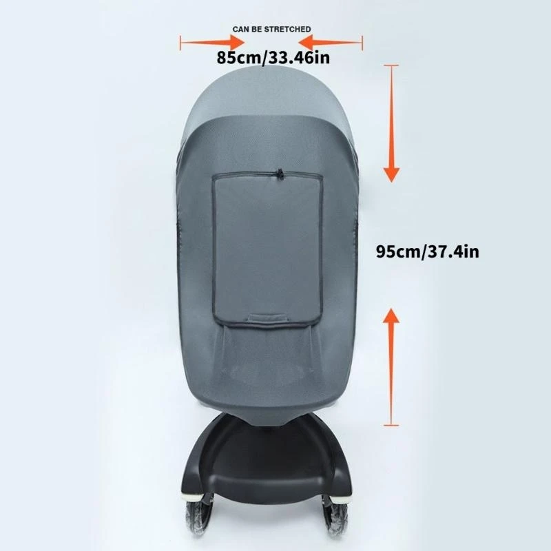 QX2D Infantil Toldo solar transpirable para cochecito – Protección UV - imagen 5