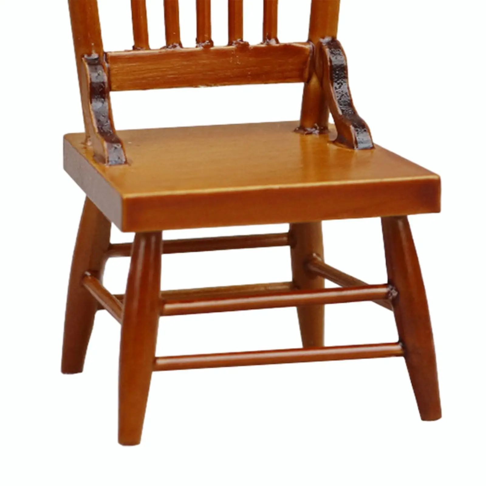 Silla en miniatura de madera para casa de muñecas, estilo clásico - imagen 4
