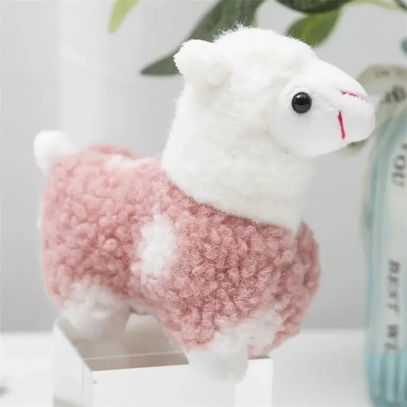 Llavero de alpaca colgado en diferentes fondos
