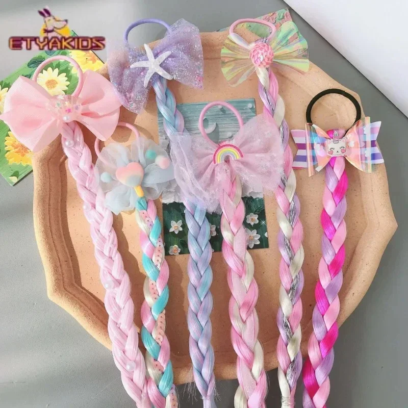 Peluca cola de caballo caramelo para niños y niñas – Estilo princesa - imagen 3