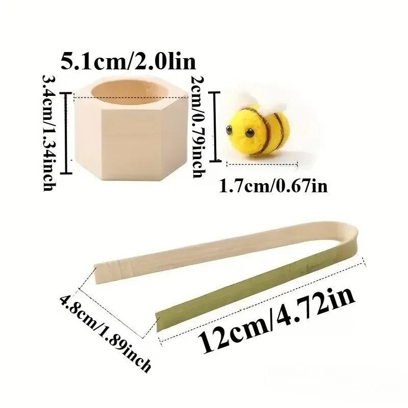 Juego de clasificación de abejas con pinza