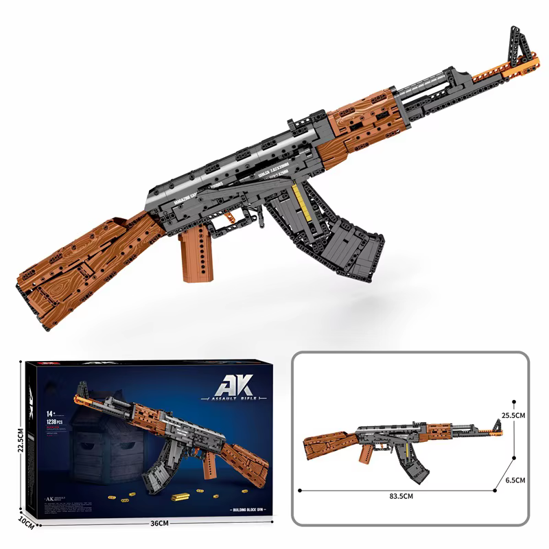 Bloques de construcción rifle AK47 para niños – Juguete militar DIY - imagen 3