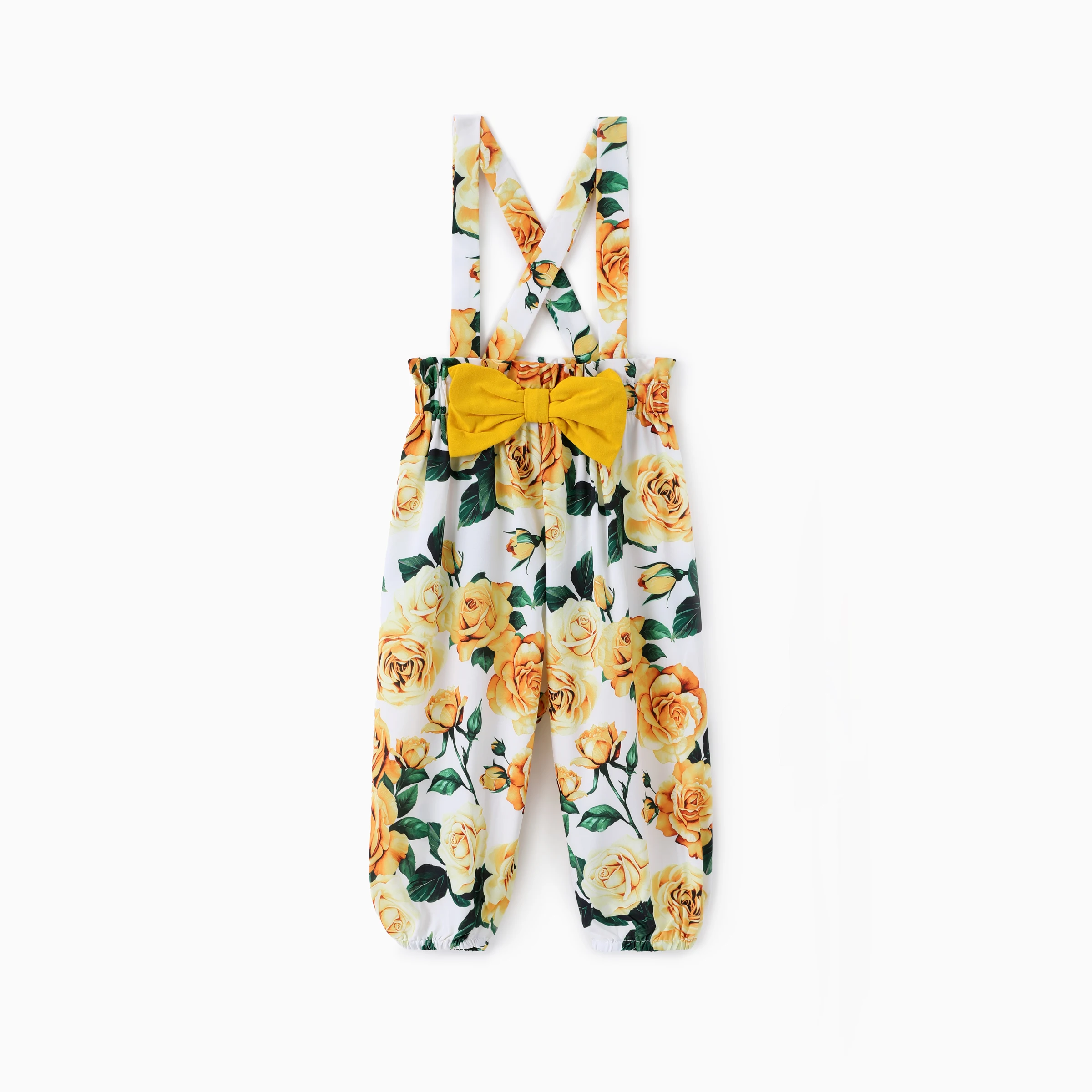 Conjunto niña de camiseta con mangas aleteadas y mono floral - imagen 5