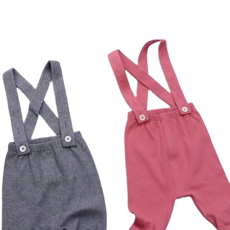 Mallas acanaladas de algodón para bebé, pantalón recién nacido