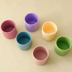 Taza de aprendizaje antivuelco de silicona - Para babies aprender a beber