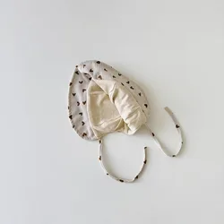Gorro de encaje lazo corazón para bebé recién nacida
