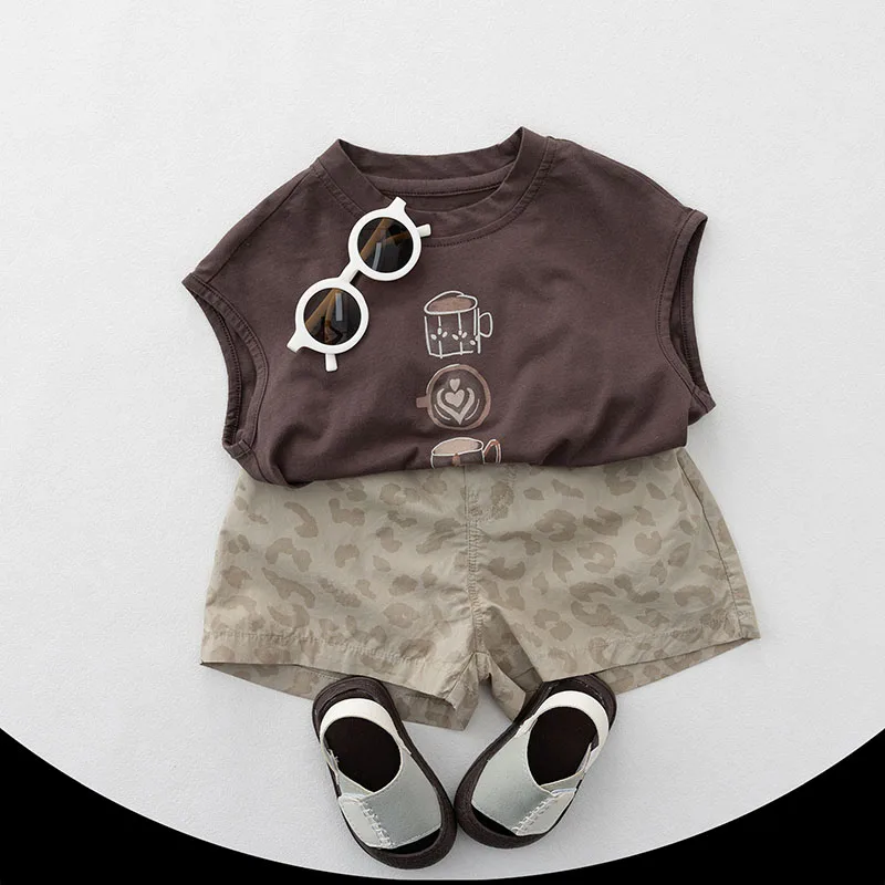 MILANCEL pantalones cortos de verano con estampado leopardo para niñas - imagen 4
