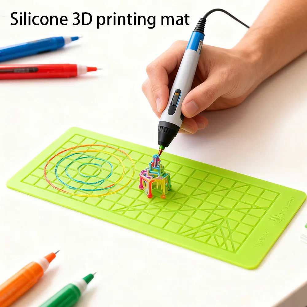 Bolígrafo de impresión 3D con tapete de silicona para dibujar