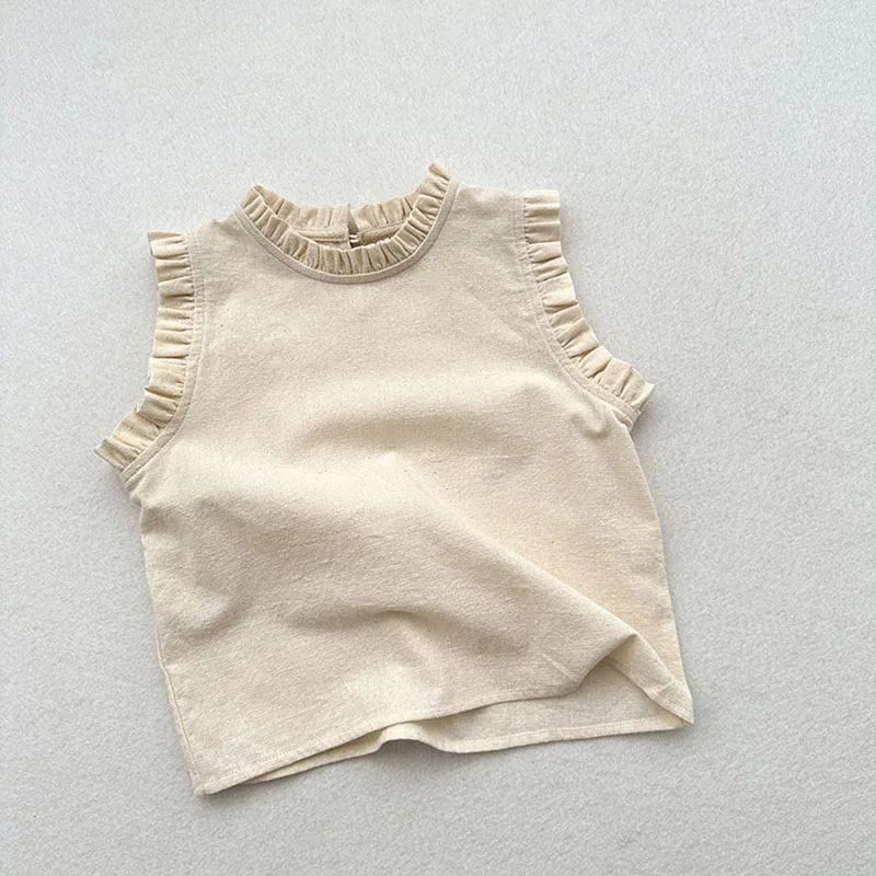 Chaleco floral sin mangas para niños y niñas 1-6T Verano 2024 - imagen 2