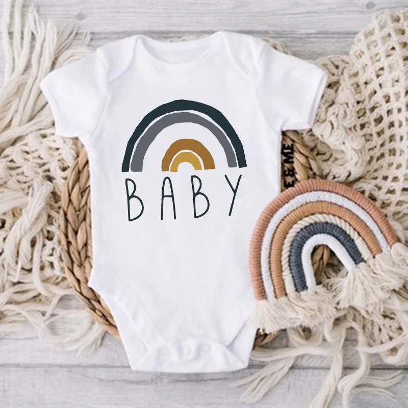 Peleles arcoiris para bebe recien nacido - Ropa veraniega unisex