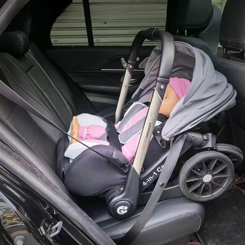 Cochecito bebé 3 en 1 plegable con asiento y cesta incluida