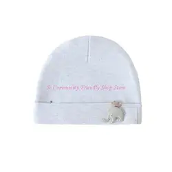 Gorro bebé con patrón de elefantes, gorrito tipo capota