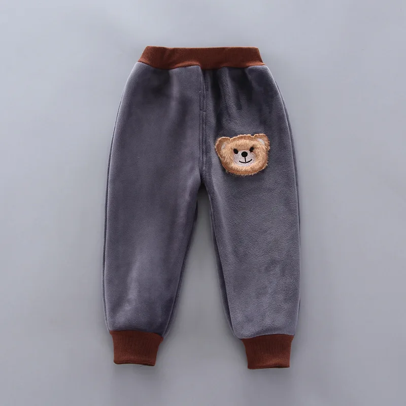 Conjunto de invierno bebé cálido con capucha y estampado de oso - imagen 2