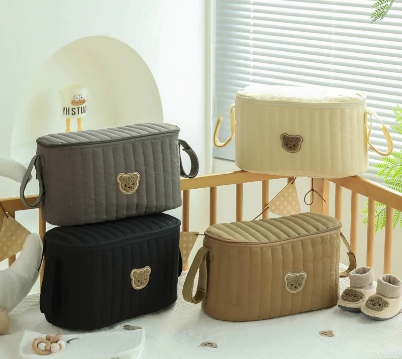 Bolsa aislante para bebé vista frontal con compartimentos