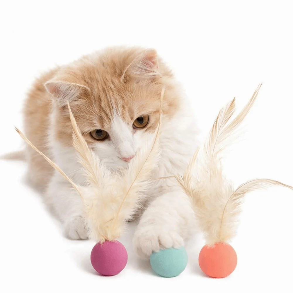 Pelota sólida interactiva para gatos resistente a mordeduras - imagen 4